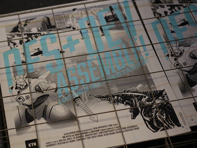 DES+DEV: ASSEMBLE! Posters monster pacific rim poster robots screen print