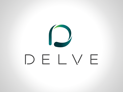 Delve Logo delve dig identity logo rounded technology twist