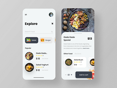 Food delivery app app design food food app food delivery minimal simple design ui uidesign uiux uiuxdesign uiuxdesigner ux