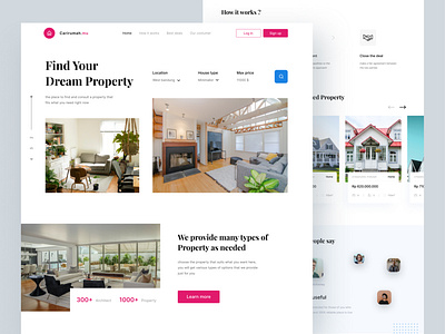 Real estate landing page