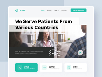 MINDZ - Hero Section clean ui design fresh design healthy hero section landingpage layout minimal ui ui design uidesign uiux website website design