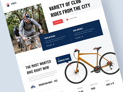 PIKEZ - Bicycle company & store homepage bicycle company design designer homepage minimal online store ui uidesign uiux ux web web design website