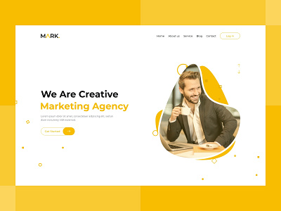 Marketing Agency Web Landing Page app clean ui design design illustration logo marketing agency ui ux web landing page website