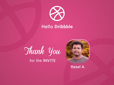 Thank you for dribbble invite design dribbble hello invitation shot ui ux