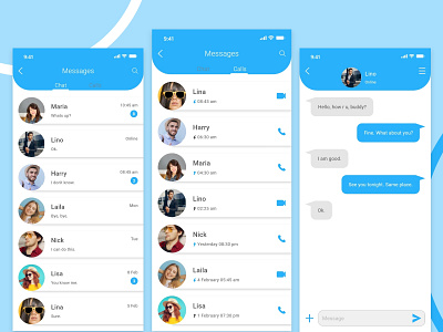 Messaging App app clean ui design concept design dribbble hello messaging app ui ux