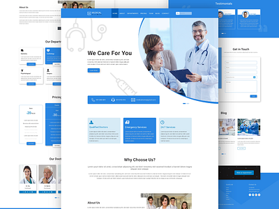 Medical Landing Page app clean ui design design dribbble hello illustration ui ux web landing page website