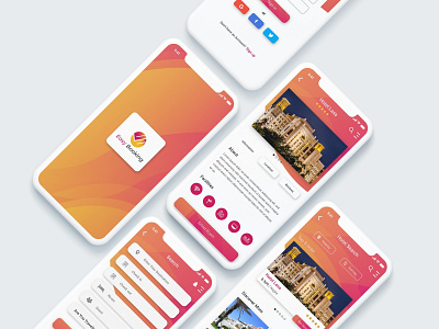 Hotel Booking App app booking app clean ui design design dribbble hand lettering hello hotel illustration lettering logo logotype minimalist ui ux vector