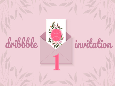 dribbble invite ball dribble invite giveway invitations invite giveaway leafs one pink roses