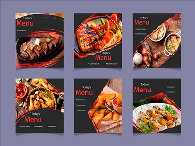Menu food web design menu card menu bar