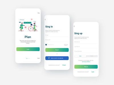 Plan. Mobile app app branding design figma figmadesign mobile ui uiux ux