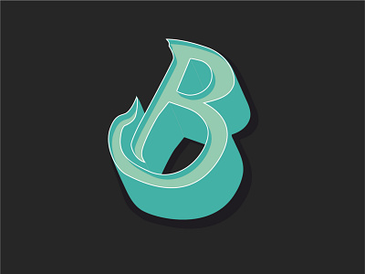 3D letter B design for fun hand drawn handlettering illustration lettering lettering art typography vector