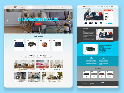 Maynooth Furniture Online Store adobexd ui ui ux user interface website