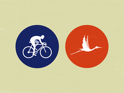 Cyclist & Stork
