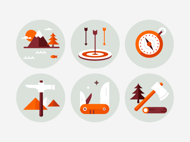 Woodsy Stuff icons woods adventure