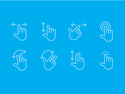 WIP Touch Gestures gestures hand icons sympletts touch