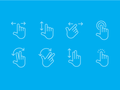 WIP Touch Gestures gestures hand icons sympletts touch