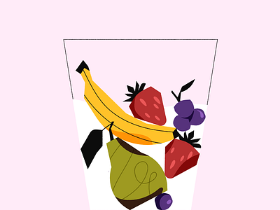 Smoothie fruit illustration illustrator