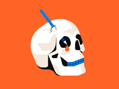 Uninspired graphic design illustration illustrator skull