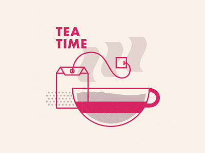 Tea Time graphic graphic design illustration logo mug tea vector