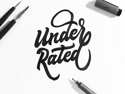 Underrated brush lettering hand lettering lettering logo logotype script type typography