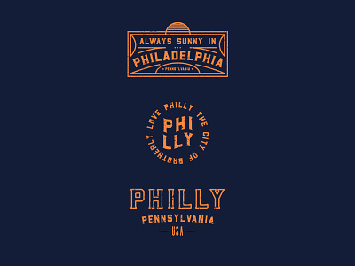 Philly badge lockup logo logotype philadelphia philly type typography