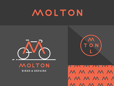 Molton bike bikeshop branding identity logo logotype molton pattern repairs type typography