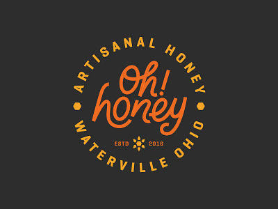 Oh! Honey badge branding hand lettering honey identity lettering logo logotype type typography