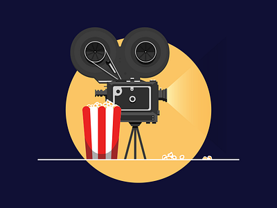 Reel Talk app camera film illustration movie newsletter popcorn reel sketch