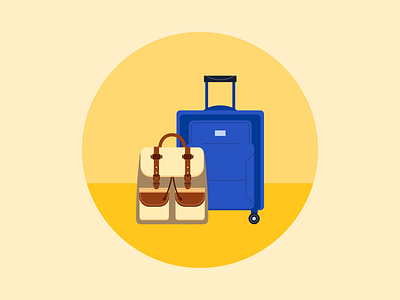 Luggage backpack bag illustration luggage suitcase travel