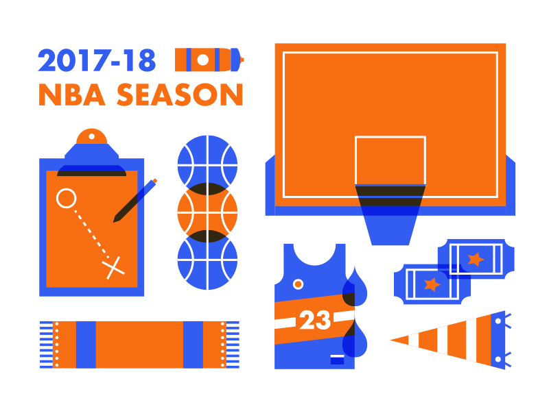NBA Season 2017-18 basket basketball illustration nba sports ticket