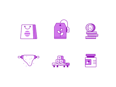 Random Icons bad cooking icon icons illustration medicine money shopping sushi tea