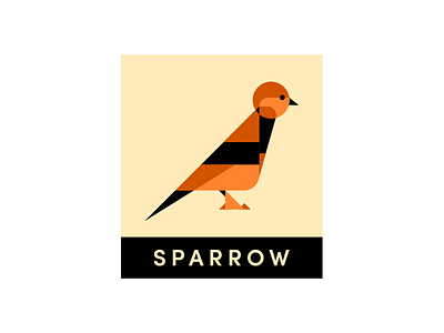 Sparrow bird illustration logo minimal sparrow