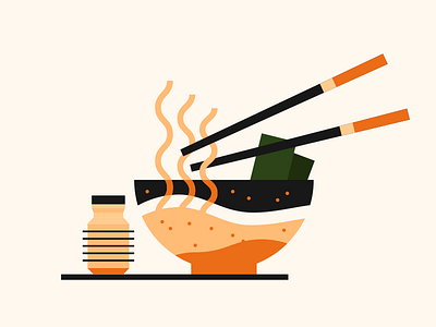 Ramen food illustration noodles ramen soup