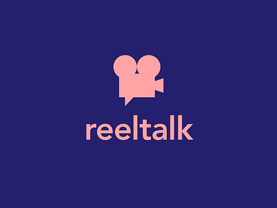Reeltalk chat discussion film illustration logo movie reel talk