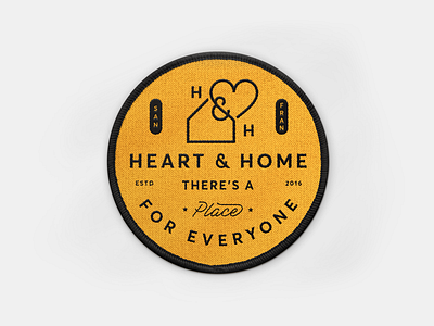 Heart & Home Patch badge branding heart home illustration logo patch type typography
