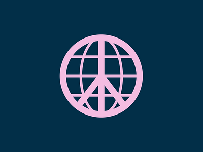 World Peace illustration logo peace symbol world