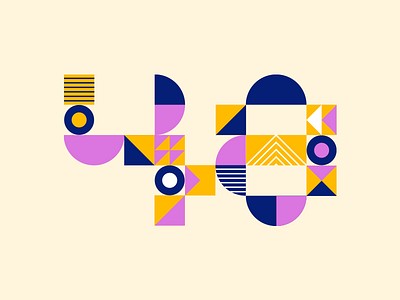 48 48 geometric illustration minimal number type typography