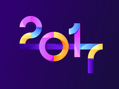 2017 2017 gradient illustration type typography year