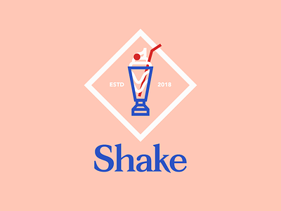 Shake branding identity illustration logo milkshake shake type typograpy