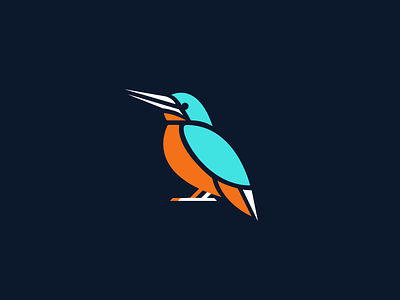 Kingfisher bird illustration kingfisher logo