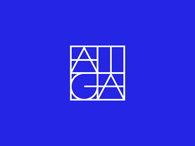 AIGA aiga branding identity logo monogram type typography