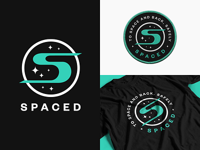 SPACED badge branding identity logo space spaced travel tshirt type typography