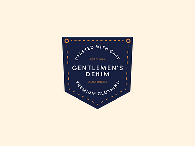 Gentlemen's Denim badge branding clothing denim identity logo logo design pocket type typography