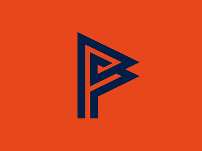 PP branding flags geometric identity logo logo design monogram type typography