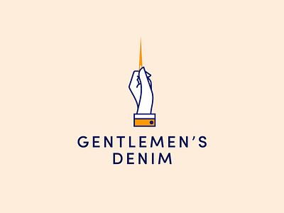 Gentlemen's Denim branding denim fashion hand identity illustration logo logo design needle type typography