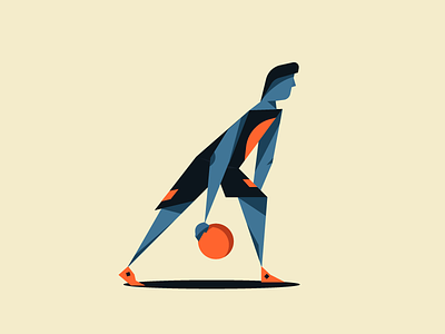 Dribble basketball character dribbble dribble geometric illustration person sport sports