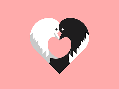 Lovebirds affection bird birds design dove heart illustration intimacy love