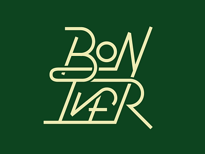 Bon Iver bon hand lettering iver lettering logo type typography