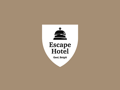 Escape Hotel badge bell brand branding design hotel identity logo type typography visual