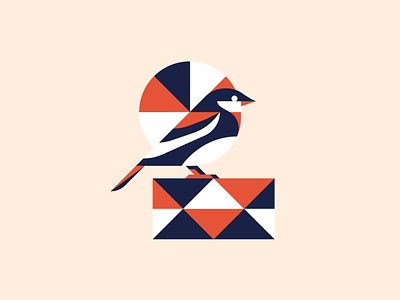 Sparrow abstract bird geometric illustration minimal nature sparrow